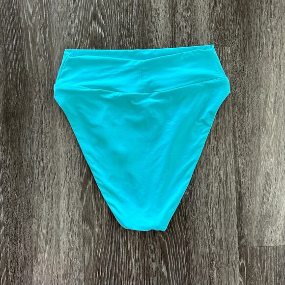NWT BECCA Swim Color Code Bikini Set DDD Top & High Waisted Bottom Medium Blue - Picture 13 of 16